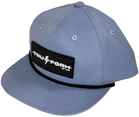 TRU-Form Flat Bill Rope Hat Snapback (BLUE/BLACK)